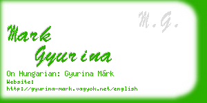 mark gyurina business card