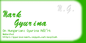 mark gyurina business card